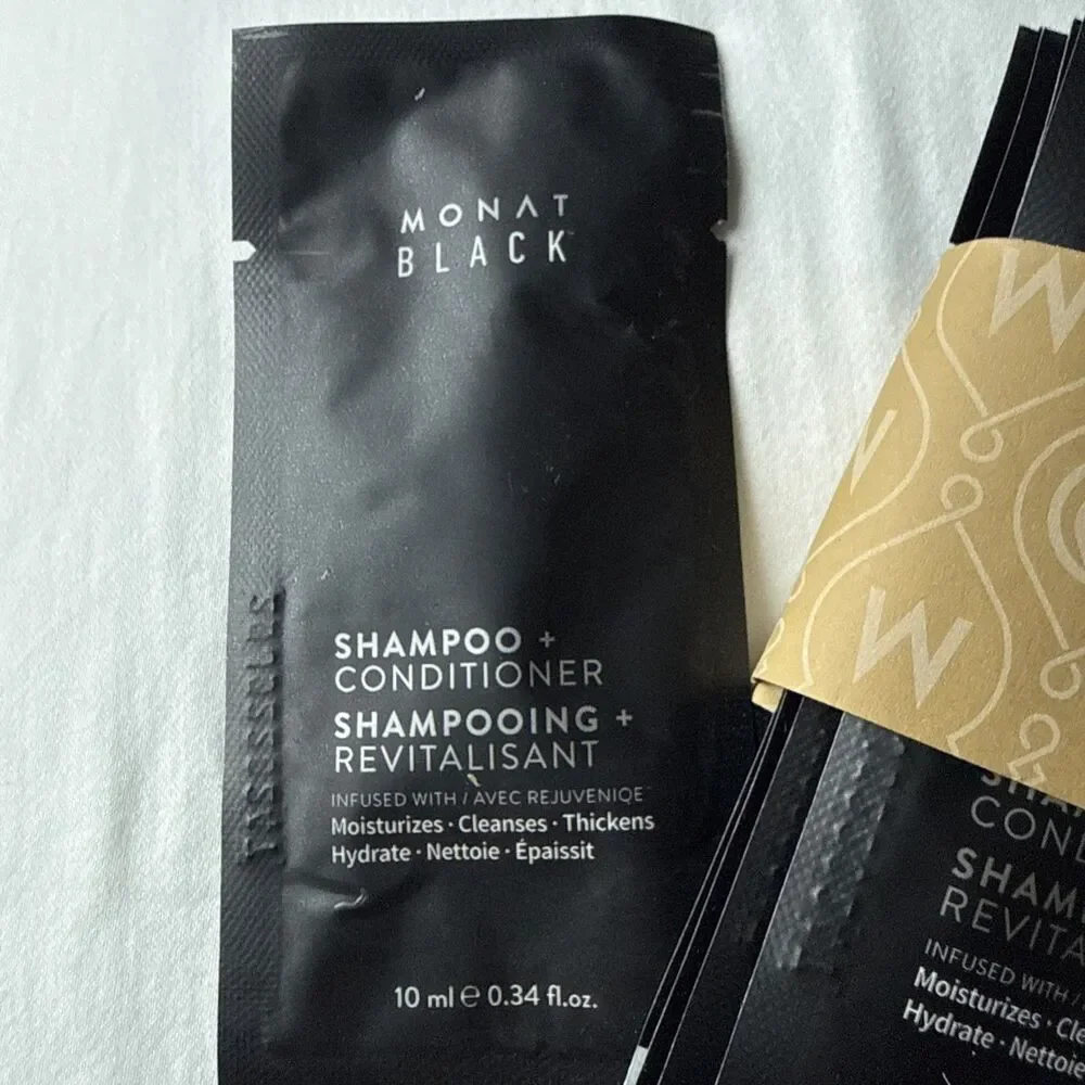 10 Monat BLACK Shampoo and Conditioner - Travel Size 10 mL Samples